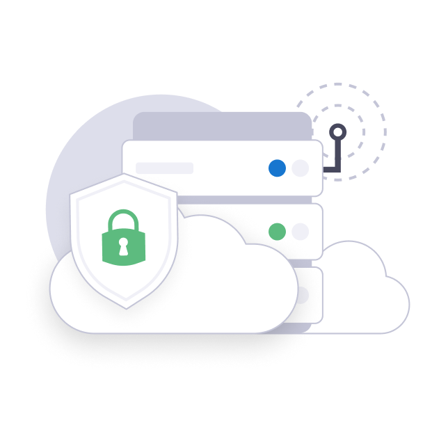 Cloud hosting illustration