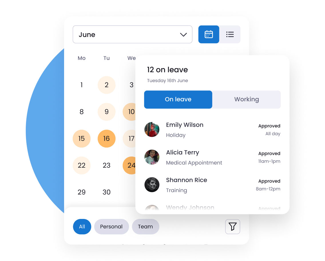 staff annual leave booking